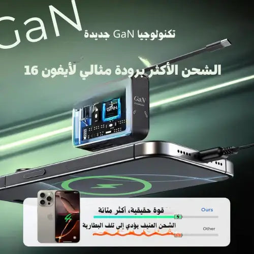 🚀 الشاحن GaN فائق السرعة – قوة غير عادية بحجم صغير